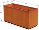 60x30 Inch Corten Steel Planter Box – Extra Tall Privacy Screen Planter | 5 FT Long Heavy Duty Metal Barrier | Made in USA, Fully Assembled by GreenHaven Gardens