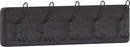 HBCY Creations Blackwash Solid Wood Wall Mounted Coat Rack with Shelf, 5 Hooks, 24" Long - Kitchen, Mudroom, Entryway, Bathroom - Includes Mounting Hardware, Coat Hanger, Dog Leash Hooks, Towel Rack by CozyNest Decor