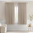 MIULEE Taupe Back Tab Blackout Curtains 63 Inch Length 2 Panels Set for Living Room Bedroom Privacy, Rod Pocket/Pinch Pleat Thermal Insulated Room Darkening Pleated Light Blocking Drapes by TinyTreasures Baby Boutique