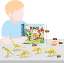 Drama Planet Dinosaur Air Dry Clay Kit – Create 5 Dinosaur Models with 12 Colors of Modeling Clay, Instruction Guide – Fun & Educational Craft Set for Kids by TinyTreasures Baby Boutique