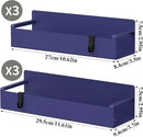 6 Pack Magnetic Spice Rack Organizer for Refrigerator and Oven, Dark Blue Fridge Organizers and Storage for Kitchen by CozyNest Decor