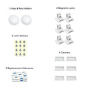 Magnetic Safety Lock Kit 6 Locks + 2 Keys, 3M Adhesive Easy Installation, Baby Proofing Magnetic Locks for Cabinets and Drawers by TinyTreasures Baby Boutique