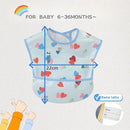 Baby bibs Waterproof Toddler bib - Feeding bib with Pocket for Infant Boy Girl Washable 6-36M by TinyTreasures Baby Boutique