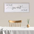 Home Sweet Home Sign Wall Decor 40"x15" Above Bed Living Room Large Wooden Framed Family Plaques Art (White) by CozyNest Decor
