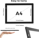 HIUKCOLED A4 Light Tracing Box with 4 Pcs Clips, Stepless Adjustable Brightness Ultra-Thin Light Pad, USB Powered LED Light Board for Drawing,Diamond Painting,Sketching,Animation,X-Ray,Sand Painting by TinyTreasures Baby Boutique