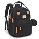 RUVALINO Diaper Bag Backpack, Multifunction Travel Pack Maternity Baby Changing Bags, Large Capacity, Waterproof, Black by TinyTreasures Baby Boutique