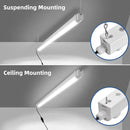 hykolity Solar Powered Shop Light with Motion Sensor, 3FT 17W (100-Watt Equivalent),Integrated LED IP65 Waterproof Outdoor Motion Sensor Shop Light for Garage, Barn, House - 2 Pack by GreenHaven Gardens