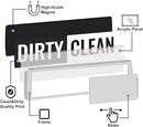 KitchenTour Dishwasher Magnet Clean Dirty Sign, Upgrade Super Strong Clean Dirty Magnet for Dishwasher, Large Text Easy to Read Non-Scratch Magnetic Indicator Kitchen Decor, Silver by TinyTreasures Baby Boutique