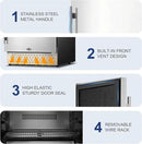 Tylza Outdoor Beverage Refrigerator 24 Inch, Stainless Steel Under Counter Beverage Cooler, 190 Cans Beer Fridge Built-in and Freestanding Beverage Fridge by CozyNest Decor