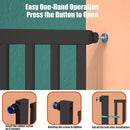 55.1 Inch Tall Baby Gate Auto Close Dog Gate Adjustable 29.92" - 43" Wide Pressure Mounted Walk Through Swing Pet Gate for Doorways (Black, 29.92" - 43") by TinyTreasures Baby Boutique