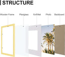 Vittanly 8x12 Picture Frames Set of 9, Shatter Resistant Plexiglass, Display 6x8 Pictures with Mat or 8x12 without Mat, Photo Frames for Wall or Tabletop, Engineered Wood, Gold by CozyNest Decor