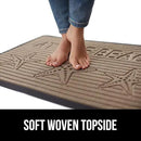 GORILLA GRIP 100% Waterproof All-Season WeatherMax Doormat US Designed Natural Rubber, Stain and Fade Resistant, Low Profile Indoor Outdoor Door Mats, Easy Clean Patio Mat, 17x29, Sand Beach by CozyNest Decor