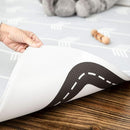 Baby Care Play Mat (Large, Nordic Trails - Morning Fog Arrows) 82'' x 55'' Original One-Piece Reversible Rollable Waterproof Play Mat for Infants, Babies, Toddler, and Kids by TinyTreasures Baby Boutique