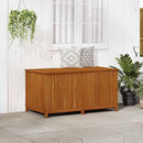 vidaXL Wooden Outdoor Storage Box with Gas-Lift Lid – Patio Deck Chest with Zippered Waterproof Bag for Garden Bench, Pool, Porch, Trunk, Cabinet, Teak Look – Brown, 59.1"x31.5"x29.5" by CozyNest Decor