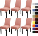 JQinHome Terra Cotta Chair Covers for Dining Room Set of 6, High Stretch Removable Washable Parsons Chair Slipcover for Home Party Hotel Wedding Ceremony (6PCS,Terra Cotta) by CozyNest Decor