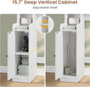 Itaar Over The Toilet Storage Cabinet, Over Toilet Bathroom Organizer with Glass Doors & Toilet Paper Holder Stand, Home Space-Saving Toilet Rack, for Bathroom, Restroom, Laundry(White) by CozyNest Decor