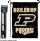 College Flags & Banners Co. Purdue Boilermakers Boiler Up Garden Flag with Pole Stand Holder by GreenHaven Gardens