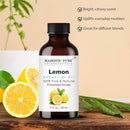Majestic Pure Lemon Essential Oil with Glass Dropper - 1 Fl Oz - 100% Pure and Natural Lemon Oil - Premium Grade Essential Oils for Diffuser, Aromatherapy, Soap and Candle Making by CozyNest Decor
