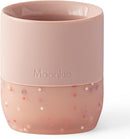 Moonkie Silicone Baby Cup 4 Months+ | Open Training Drinkware for Infants with Confetti Sprinkles | Baby-Led Weaning Essential | 2 oz (Blush, 1 Pack) by TinyTreasures Baby Boutique