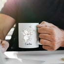 Cute Elephant Coffee Cup With Name, Personalized Elephant Lover Coffee Mug Gift For Men Women Kids Children, Awesome Animal White Ceramic Teacup 11 Oz 15 Oz, Custom Name Elephants Accent Coffee Mug by TinyTreasures Baby Boutique