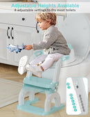 Potty Training Seat with Step Stool Ladder, Potty Training Toilet Seat with Soft Seat Splash Guard, Adjustable Height, 2 in 1 Potty Seats for Toddlers Kids Boys Girls by TinyTreasures Baby Boutique