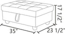 Ottoman Rectangular Storage Ottoman Bench, Flannel Footrest Stool Footstool with Lid for Living Room, Bedroom, Entryway, Light Gray, 35"x23.5"x17.5" by CozyNest Decor