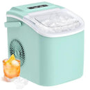 Silonn Countertop Ice Maker, 9 Cubes Ready in 6 Mins, 26lbs in 24Hrs, Self-Cleaning Ice Machine with Ice Scoop and Basket, 2 Sizes of Bullet Ice for Home Kitchen Office Bar Party, Green by CozyNest Decor