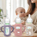 BUSOHA 3 Pack Silicone Sleeves for Dr. Brown's Glass Baby Bottles - Drop Protection Baby Bottle Sleeves,Compatible with Dr. Brown's Newborn Glass Bottles,with Silicone Handles,4 oz by TinyTreasures Baby Boutique