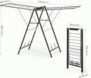 APEXCHASER Clothes Drying Rack Foldable, Metal Laundry Drying Rack with Height Adjustable Rails, Ultra Thin Drying Rack Clothing Towel Sweater Shoe for Indoor Outdoor, Gullwing Clothes Airer, Black by TinyTreasures Baby Boutique