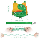 Accmor Toddler Harness Leash with Anti Lost Wrist Link, Cute Dinosaur Kids Harnesses with Wristband Bracelet Leashes Strap Tether for Baby Boys Walking (Yellow) by TinyTreasures Baby Boutique
