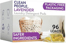The Clean People Laundry Detergent Pods - Hypoallergenic Laundry Pods - Ultra Concentrated, Recyclable Packaging, Stain Fighting - Lavender, 96 Pack by TinyTreasures Baby Boutique