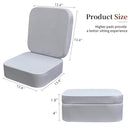 Toddler Booster Seat for Dining Table with Backrest and Adjustable Straps, Waterproof Oxford Foam Cushion with Non-Slip Bottom, Portable Chair Booster for Kitchen Use (Grey) by TinyTreasures Baby Boutique