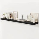 Fun Memories 72 Inch Floating Shelf, 12 Inch Deep Wall Shelf for Fireplace Mantel, Deep Storage Shelves for Home & Office, Wall Shelves with Invisible Bracket, Black, Set of 1 by CozyNest Decor