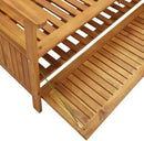 vidaXL 47.2" Patio Storage Bench, Solid Acacia Wood, Outdoor Garden Furniture with Ample Storage Space and Comfortable Seating by CozyNest Decor
