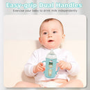 Silicone Sleeves for Pigeon Baby Bottles 8.1 oz,Anti Breakage Glass Baby Bottle Holder with Handles 2 Pack by TinyTreasures Baby Boutique
