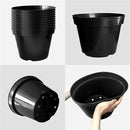 10 Inch Plastic Nursery Pots for Plants 10 Pack Plant Pots with Drainage Holes 2 Gallon Nursery Pots Perfect for Indoor Outdoor Plants Such as Herbs, Strwaberrys and Flowers, Black by GreenHaven Gardens