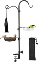ERYTLLY Deck Hook Bird Feeder Pole Bird Feeder Porch Multi Hook Bird Feeding Station Kit Multi Feeder Hanging Kit Premium Bird Bath for Attracting Wild Birds Bird Feeder Planter Hanger by GreenHaven Gardens