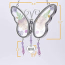 Laraine Butterfly Suncatcher with Pressed Colourful Flower Wings Mom Mother's Day Butterfly Glass Wind Chime Ornament Charm with Metal Heart Gifts for Mom Grandma Birthday (Yellow Mom) by GreenHaven Gardens