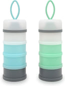 Baby Formula Dispenser, Formula Container, Portable Milk Powder Dispenser Container, Baby Feeding Travel Storage Container, Non-Spill Stackable Baby Snack Storage Container, BPA Free, 2 Packs by TinyTreasures Baby Boutique