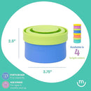 morepeas The Everything Snack Bowl - All-in-One Baby, Toddler & Kid Food Container - Travel Essential with Spill Proof Lid & Suction Base - Blueberry by TinyTreasures Baby Boutique