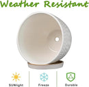 G EPGardening 6 Inch Plant Pot for Indoor Plants Outdoor Round Ceramic Planter Decorative Flower Pot with Drainage Hole and Saucer White by CozyNest Decor