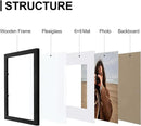 Vittanly 9x12 Picture Frames Set of 9, Shatter Resistant Plexiglass, Display 6x8 Pictures with Mat or 9x12 without Mat, Photo Frames for Wall or Tabletop, Engineered Wood, Black by CozyNest Decor