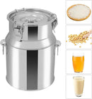Stainless Steel Milk Can, 201 Stainless Steel Pail 1Gal Milk Can with Sealed Lid, 5L Hanging Lid Metal Milk Jug Bucket for Oil Tea Wine by CozyNest Decor