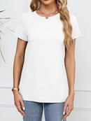 Soft Short Sleeve Shirts for Women, Crew Neck T Shirts for Women Loose Fitting Lightweight Top Basic Tee Shirt by TinyTreasures Baby Boutique