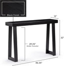 Plank+Beam Solid Wood Console Table, 46.25 Inch, Sofa Table, Narrow Entryway Table for Hallway, Behind The Couch, Living Room, Foyer, Easy Assembly, Black by CozyNest Decor