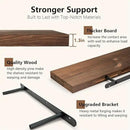 Habudda Floating Shelves Set of 2, Natural Pine Wood Shelf for Bathroom Bedroom Kitchen, 30 inch Long, Rustic Decor, Walnut by CozyNest Decor