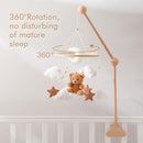 EERKEOD Baby Crib Mobile Bear Nursery Mobile for Boys Girls Teddy Velvet Mobile Nursery Decor for Infant Bedroom Hanging Baby Mobile for Bassinet Newborn Baby Gift（Brown Bear） by TinyTreasures Baby Boutique