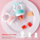 Baby Solids/Frozen Fruit Feeder Pacifier, Infant Teether Toy 4M+, BPA-Free Silicone Pouch & Nipple, Safely Introduce Solids, Teething Relief, 2-Pack (Piglet - Mint Green Pink, S/M/L) by TinyTreasures Baby Boutique