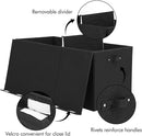 Extra Large Toy Box 167L, Sturdy Toy Storage Chest Organizer Bin Baskets with 2 Removable Divider for Boys, Girls, Kids, Nursery, Bedroom, Playroom, 35.5"x17" x17" (Linen Black) by TinyTreasures Baby Boutique