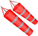 2 Pcs Airport Windsocks Measurement Sock Bag with Reflective Belt Oxford Fabric Ripstop Wind Sock Wind Direction Indicator Windsocks Outdoor Aviation Flag for Airport Farm, 31.5 Inch, 39 Inch(Red) by GreenHaven Gardens